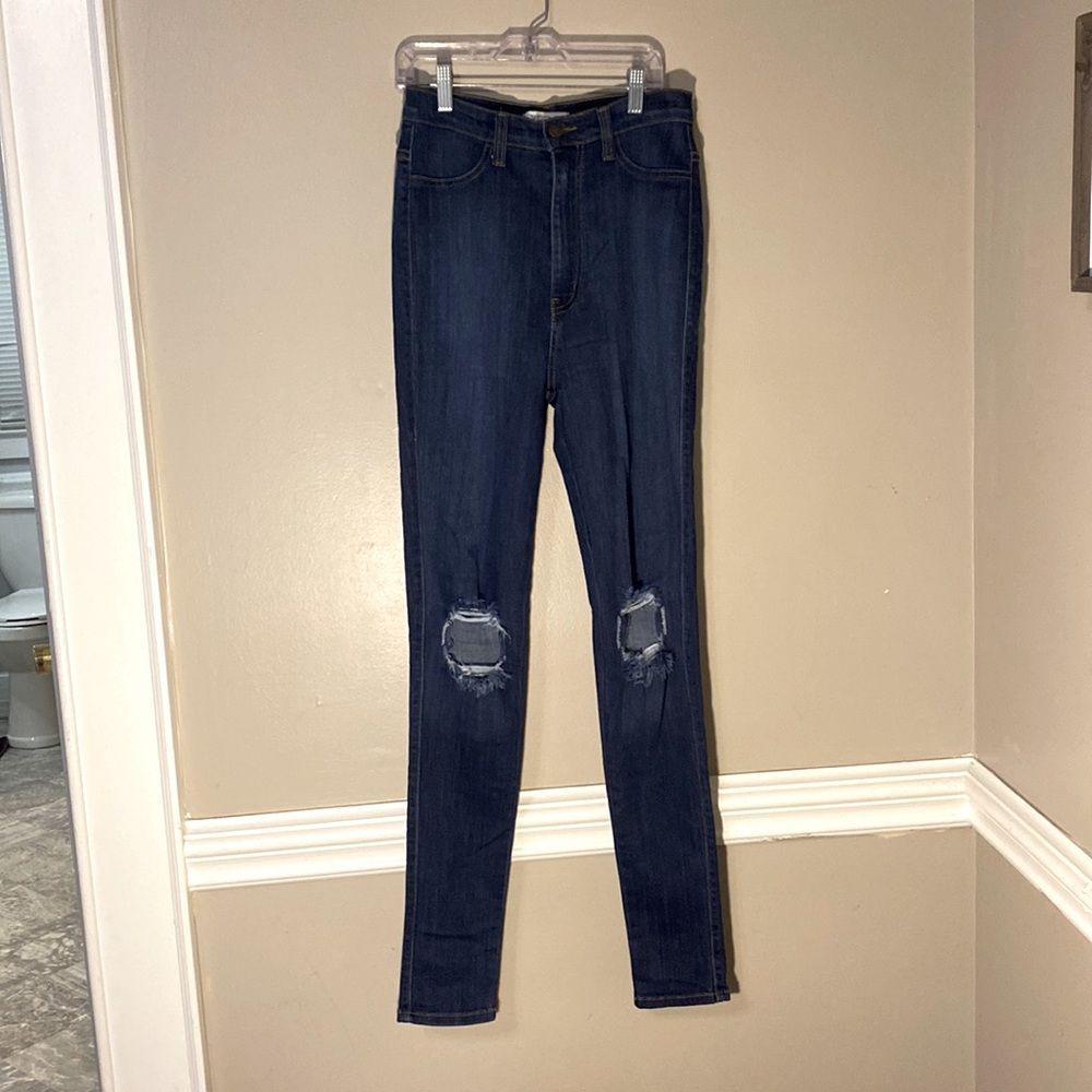 Vibrant MIU High Waisted Denim Distressed Skinny Jeans - Women’s Size 9 Waist 28